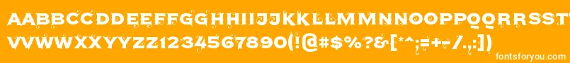 Agreloy Font – White Fonts on Orange Background