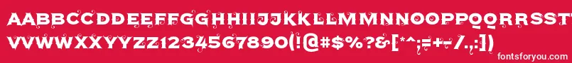 Agreloy Font – White Fonts on Red Background