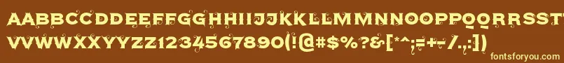 Agreloy Font – Yellow Fonts on Brown Background