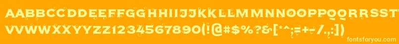 Agreloy Font – Yellow Fonts on Orange Background
