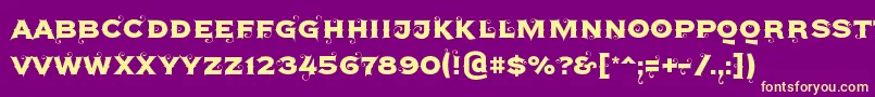 Agreloy Font – Yellow Fonts on Purple Background