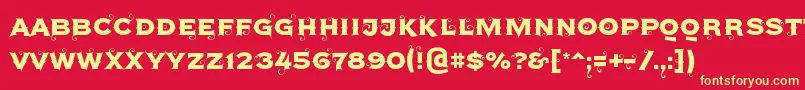 Agreloy Font – Yellow Fonts on Red Background