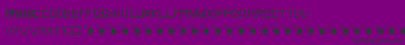 Police Frish – polices noires sur fond violet