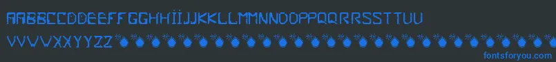Czcionka Frish – niebieskie czcionki na czarnym tle