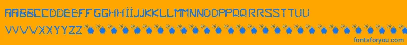 Frish-fontti – siniset fontit oranssilla taustalla