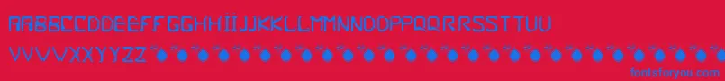 Frish Font – Blue Fonts on Red Background