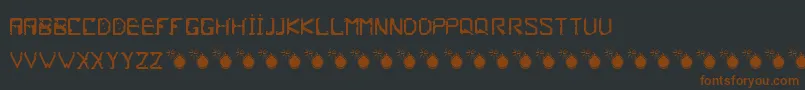 Frish-fontti – ruskeat fontit mustalla taustalla