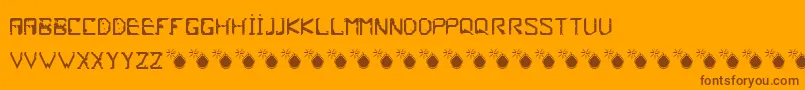 Frish Font – Brown Fonts on Orange Background