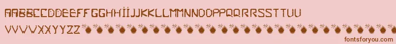 Frish Font – Brown Fonts on Pink Background