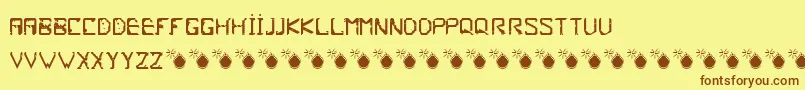 Frish Font – Brown Fonts on Yellow Background
