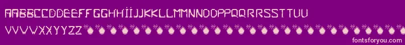 フォントFrish – 紫の背景にピンクのフォント
