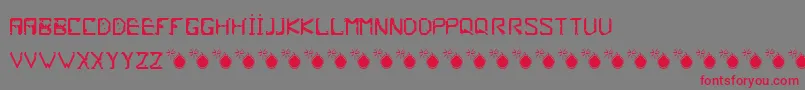 Frish-Schriftart – Rote Schriften auf grauem Hintergrund