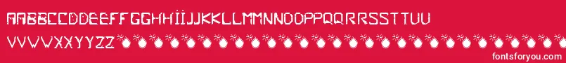 Frish Font – White Fonts on Red Background
