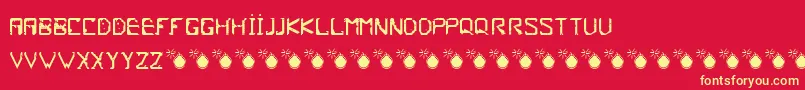Frish Font – Yellow Fonts on Red Background