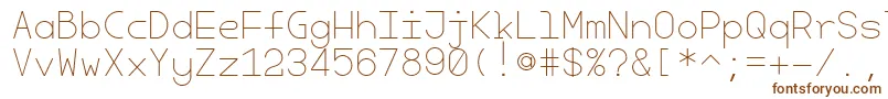 CherryMonospaceLight Font – Brown Fonts on White Background