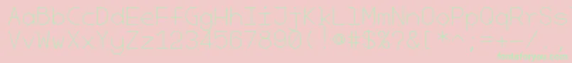 CherryMonospaceLight Font – Green Fonts on Pink Background