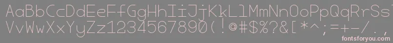 CherryMonospaceLight Font – Pink Fonts on Gray Background