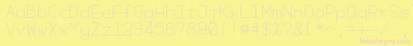 CherryMonospaceLight Font – Pink Fonts on Yellow Background