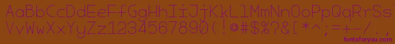 Шрифт CherryMonospaceLight – фиолетовые шрифты на коричневом фоне