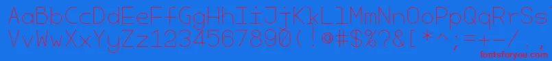 CherryMonospaceLight Font – Red Fonts on Blue Background