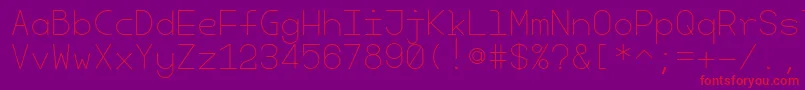 CherryMonospaceLight Font – Red Fonts on Purple Background