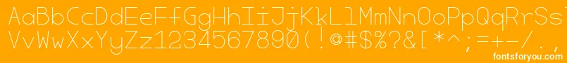 フォントCherryMonospaceLight – オレンジの背景に白い文字