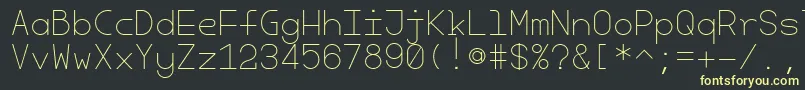 CherryMonospaceLight Font – Yellow Fonts on Black Background