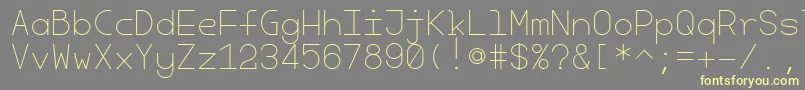 CherryMonospaceLight Font – Yellow Fonts on Gray Background