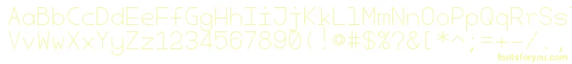 CherryMonospaceLight-fontti – keltaiset fontit