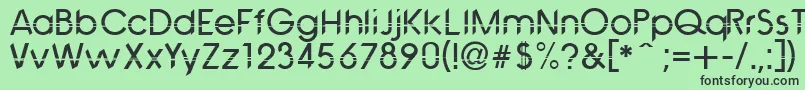AvantiRomero Font – Black Fonts on Green Background