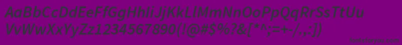 SourcesansproSemibolditalic Font – Black Fonts on Purple Background