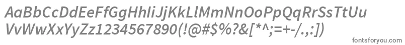 SourcesansproSemibolditalic Font – Gray Fonts