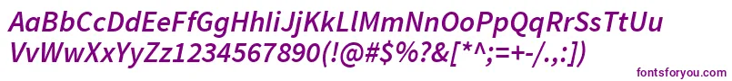 SourcesansproSemibolditalic Font – Purple Fonts