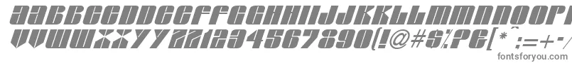 GlypicItalic Font – Gray Fonts on White Background