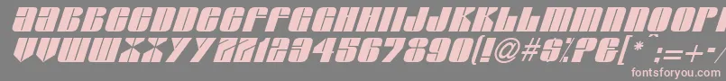 GlypicItalic Font – Pink Fonts on Gray Background