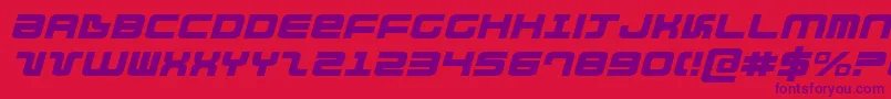 DirektorExpandedItalic Font – Purple Fonts on Red Background