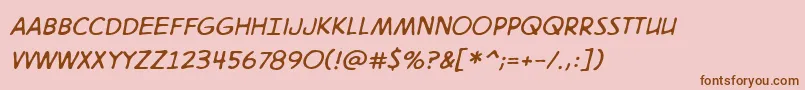 En savoir plus sur la police Digitalstrip2.0BbItalic Police Digitalstrip2.0BbItalic – polices brunes sur fond rose