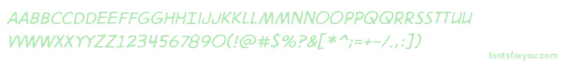 フォントDigitalstrip2.0BbItalic – 緑のフォント