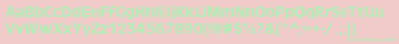 EleganteThBold Font – Green Fonts on Pink Background