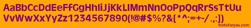 EleganteThBold Font – Purple Fonts on Orange Background