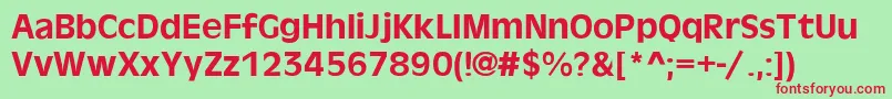 EleganteThBold Font – Red Fonts on Green Background
