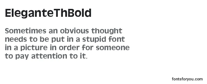 EleganteThBold Font