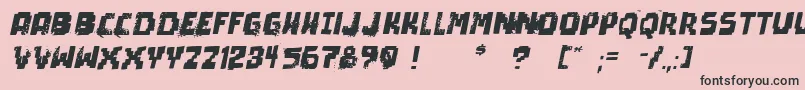 PixelDeadItalic Font – Black Fonts on Pink Background