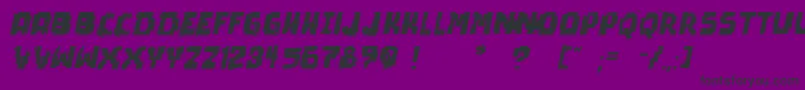 PixelDeadItalic Font – Black Fonts on Purple Background