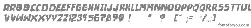 PixelDeadItalic-fontti – harmaat fontit