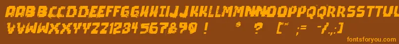 fuente PixelDeadItalic – Fuentes Naranjas Sobre Fondo Marrón