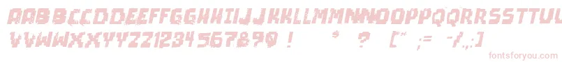 PixelDeadItalic Font – Pink Fonts on White Background