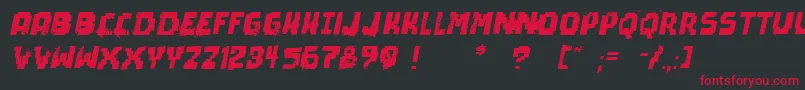 fuente PixelDeadItalic – Fuentes Rojas Sobre Fondo Negro