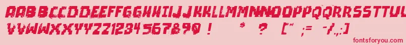 fuente PixelDeadItalic – Fuentes Rojas Sobre Fondo Rosa