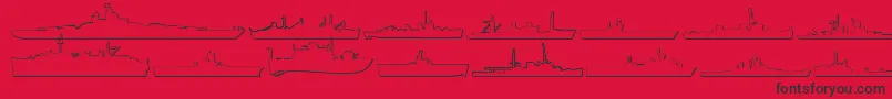 Usnavy3D Font – Black Fonts on Red Background
